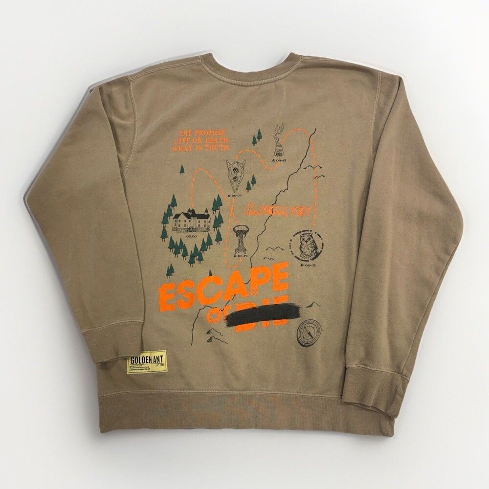 Golden Ant Sweatshirt Mens Size Medium Brown Pullover Crewneck